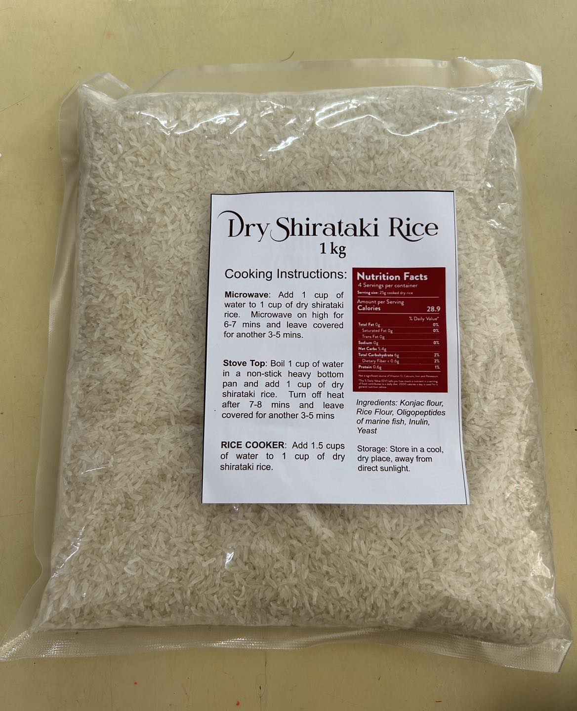 Dry Shirataki Rice